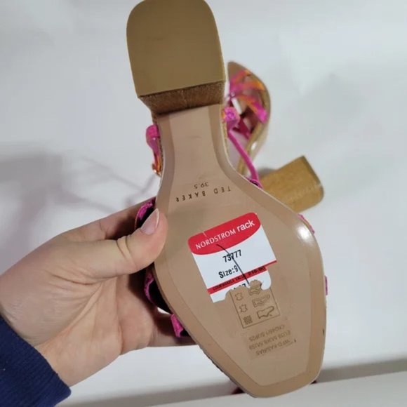 Ted Baker kasiras woven block heeled sandals nwt 9 - Picture 8 of 8